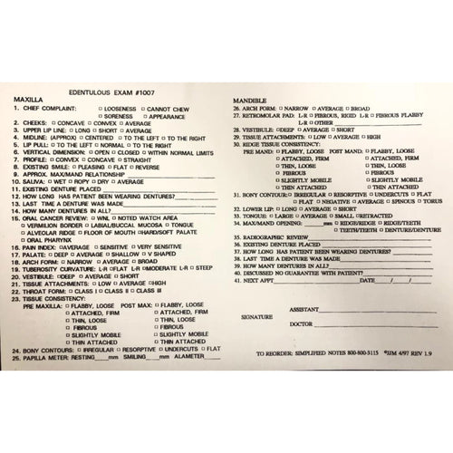 Edentulous Exam